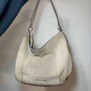 Michael Kors Beige Hobo Bag Tan Suede